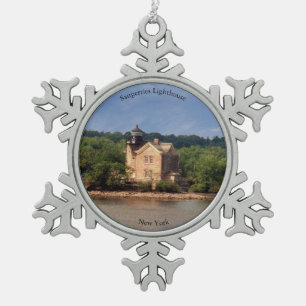 Neige Boule de phare de Saugerties ou ornement de flocon