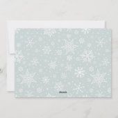 Neige | Carte photo de vacances (Dos)