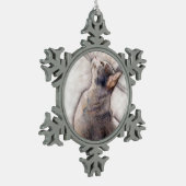 Neige Chat gris de smoking en ornement de flocon de (Gauche)