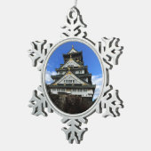 Neige Château d'Osaka, Japon #1 Ornement de flocon de ne (Vue impression)
