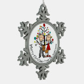 Neige Couple Personnalisé Avec Ornement De Flocon De Nei (Gauche)