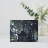 Neige dans la carte postale du cimetière (Debout devant)