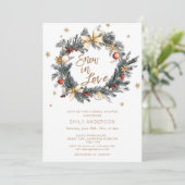 Neige dans l'amour des flocons de neige Invitation (Debout devant)