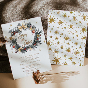 Neige dans l'amour des flocons de neige Invitation