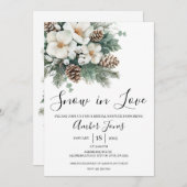 Neige dans l'amour hiver nuptiale Invitation douch (Devant / Derrière)