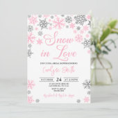 Neige dans l'amour Noël nuptiale douche Invitation (Debout devant)