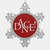 Neige Danse ! (de base) ornement de noël de flocon d'éta (Devant)