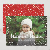 Neige des plus chaudes | Photo de voeux de vacance (Devant / Derrière)