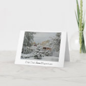 Neige d'hiver dans la carte de Noël de l'Utah (Dos)