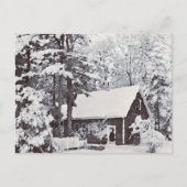 Neige d'hiver sur la carte postale de la ferme (Devant)