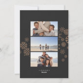 Neige dorée | Carte photo de vacances (Dos)