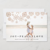 Neige dorée | Carte photo de vacances (Devant)