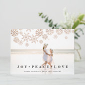 Neige dorée | Carte photo de vacances (Debout devant)