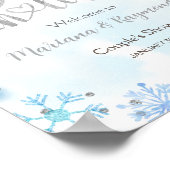 Neige en amour Affiche de bienvenue de douche de C (Coin)