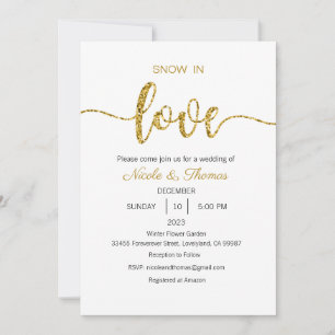 Neige en amour Faire-part de mariage, Mariage d'hi