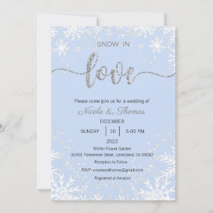 Neige en amour Faire-part de mariage, Mariage d'hi