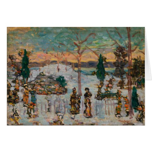 Neige en avril par Maurice Prendergast, Art Vintag (Devant horizontal)