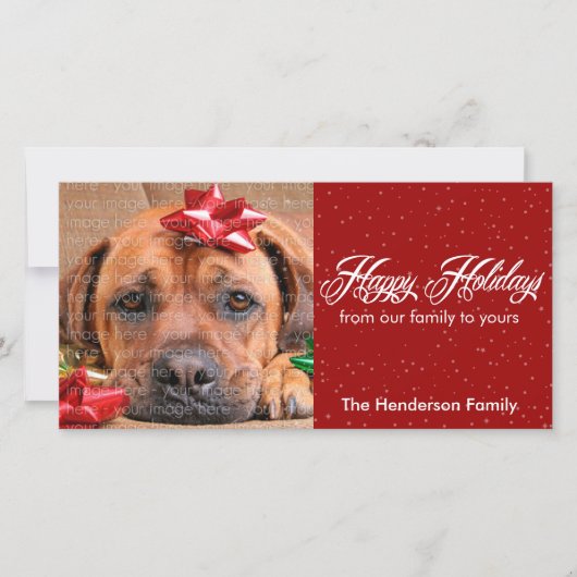 Neige et étincelles Cartes photos de vacances (Devant)