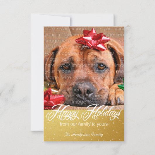 Neige et étincelles Cartes photos de vacances (Devant)