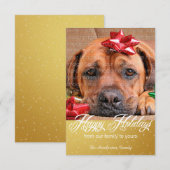 Neige et étincelles Cartes photos de vacances (Devant / Derrière)