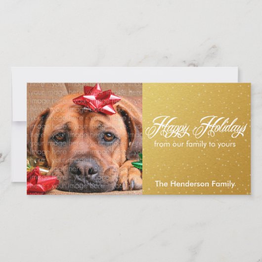 Neige et étincelles Cartes photos de vacances (Devant)