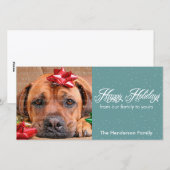 Neige et étincelles Cartes photos de vacances (Devant / Derrière)