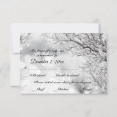Neige et glace étincelantes Menu d'hiver + RSVP (Devant)