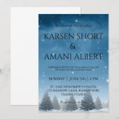 neige hiver merveilleuse invitations de mariage (Devant / Derrière)