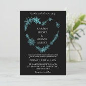 neige hiver merveilleuse invitations de mariage (Debout devant)
