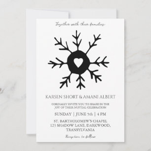 neige hiver merveilleuse invitations de mariage