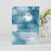 neige hiver merveilleuse invitations de mariage (Debout devant)