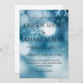 neige hiver merveilleuse invitations de mariage (Devant / Derrière)