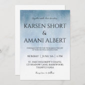 neige hiver merveilleuse invitations de mariage (Devant / Derrière)