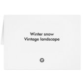 Neige hivernale (Dos Horizontal)
