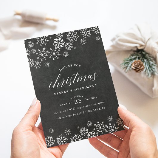 Neige | Invitation pour le dîner de Noël