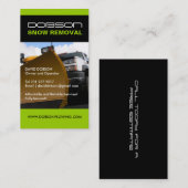 Neige labourant le carte de visite (Devant / Derrière)