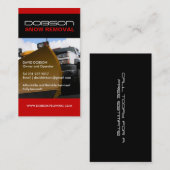 Neige labourant le carte de visite (Devant / Derrière)