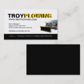 Neige labourant le carte de visite (Devant / Derrière)