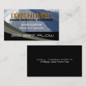 Neige labourant le carte de visite (Devant / Derrière)