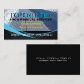 Neige labourant le carte de visite (Devant / Derrière)