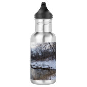 Neige le long de la bouteille d'eau de la rivière  (Droite)