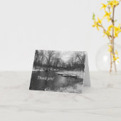 Neige Le Long De La Rivière James Carte de remerci (Fleur jaune)