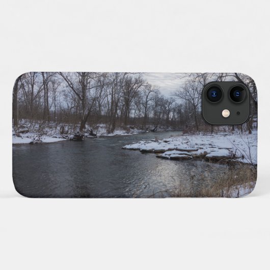 Neige le long de la rivière James coque iphone (Dos (Horizontal))