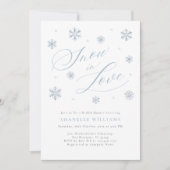 Neige moderne en amour Douche nuptiale Invitation (Devant)