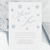Neige moderne en amour Douche nuptiale Invitation