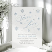 Neige moderne en amour Douche nuptiale Invitation