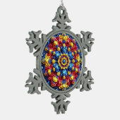 Neige Ornement de flocon d'eau douce aux couleurs roumai (Gauche)