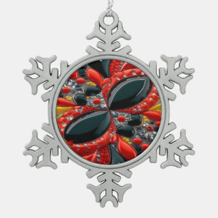 Neige Ornement de flocon d'eau douce avec couleurs Allem
