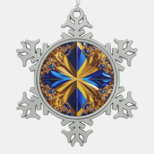 Neige Ornement de flocon d'neiges avec couleurs Suède