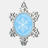 Neige Ornement de Noël du flocon bleu (Vue impression)